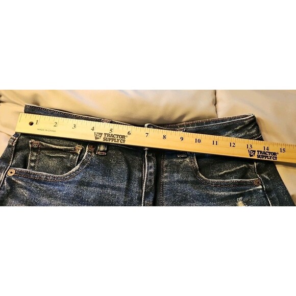 American Eagle Shorts Women 4 Mom Jean stretch cuffed high Rise Distressed - Picture 7 of 7